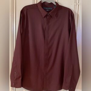 Men's Burgundy Shirt by Perry Ellis